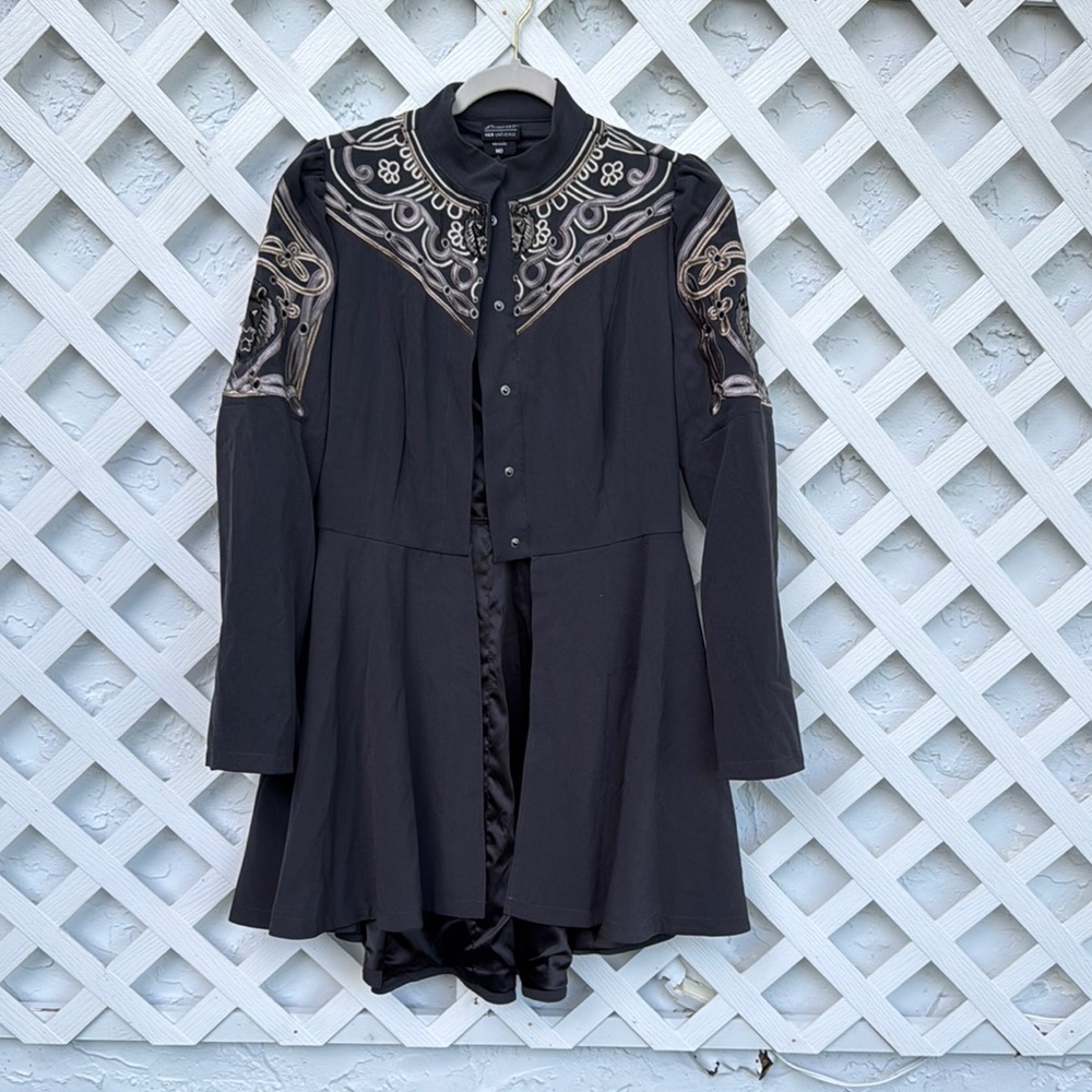 Her Universe Game of Thrones Black Embroidered Long Coat